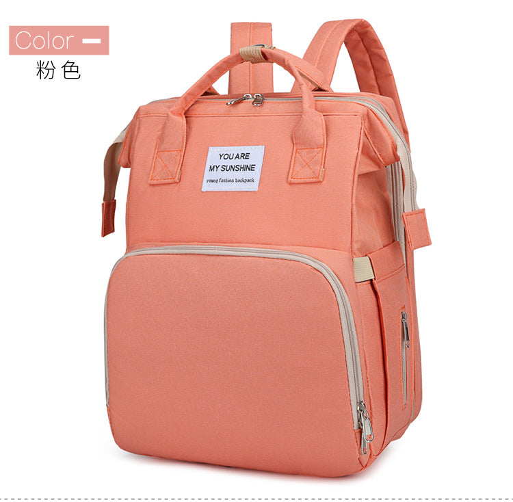 Portable Folding Bed Diaper Bag with Large Capacity