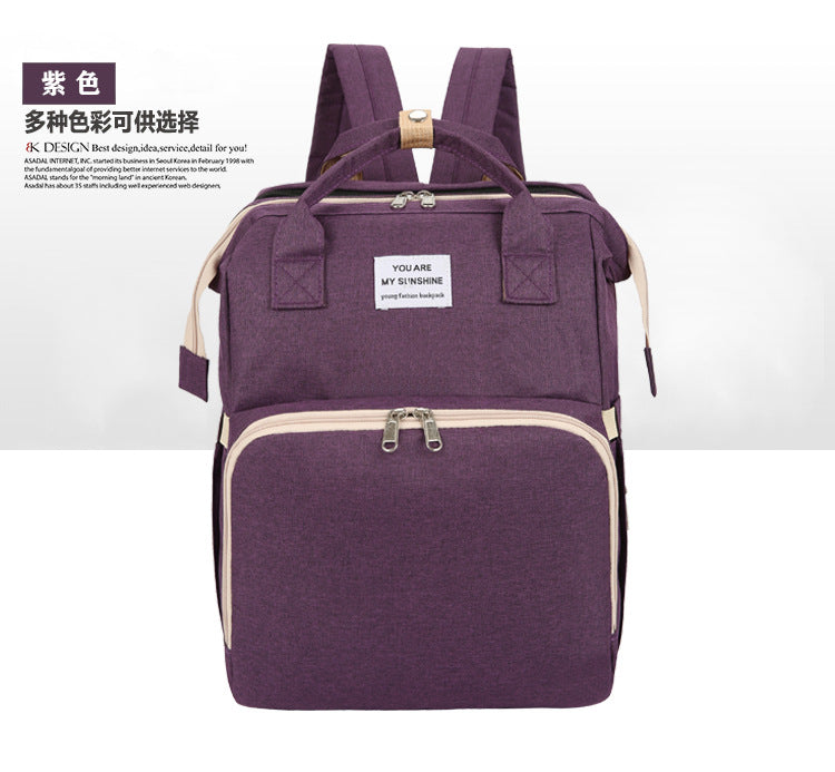Portable Folding Bed Diaper Bag with Large Capacity