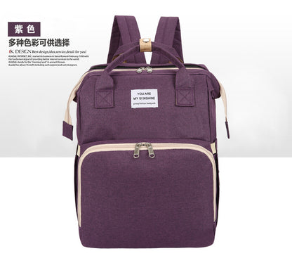 Portable Folding Bed Diaper Bag with Large Capacity